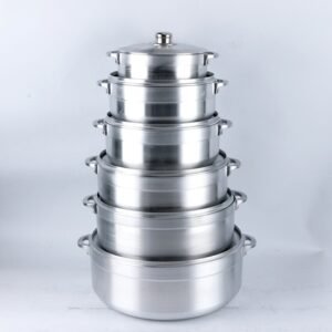 Set de Calderos de Aluminio Pryna 12 Piezas (20 a 36 cm)